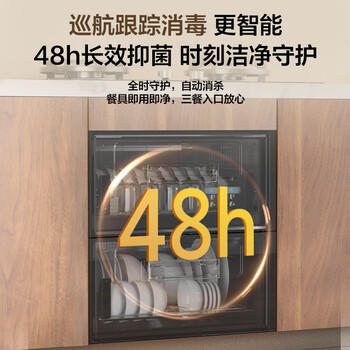 海尔（Haier）115L消毒柜家用嵌入式 大容量 双二星级 紫外线+光波巴氏消毒0臭氧 母婴消毒碗柜童锁保护12LCS 商品图0