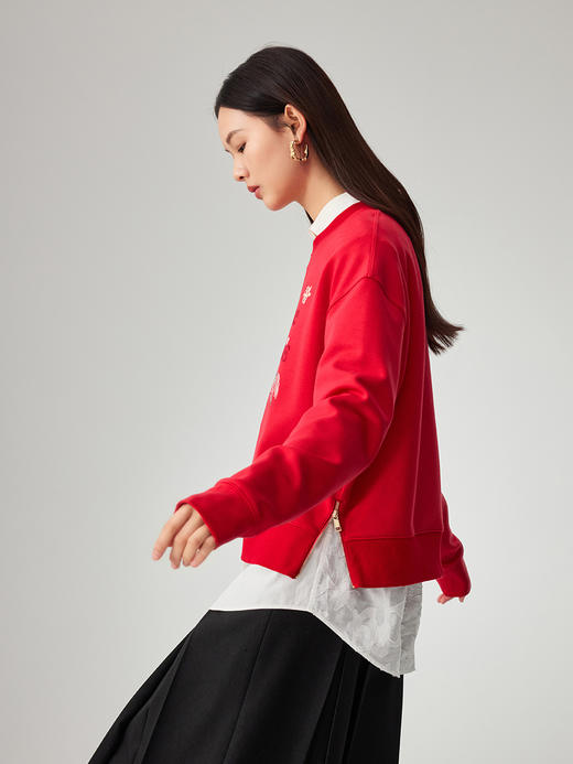 EP雅莹新年红色马到成功刺绣卫衣 商品图2