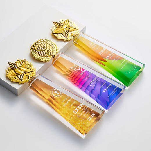 高档水晶奖杯定制金属奖章比赛颁奖纪念品刻字订做企业年会大奖杯 商品图7