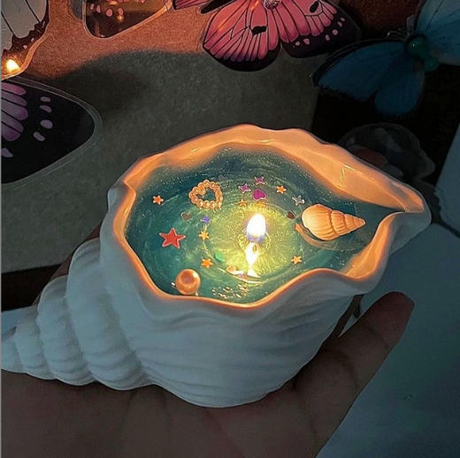 「9.9到手！JISHE海螺香薰蜡烛」居家日用卧室香氛摆件伴手礼家居除臭植物精油 商品图0