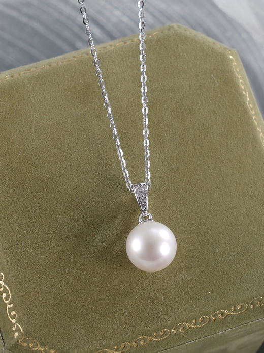 子佩集【月华星夜】银S925珍珠惜王妃套链【P3027】9mm珠双色吊球2601 商品图4