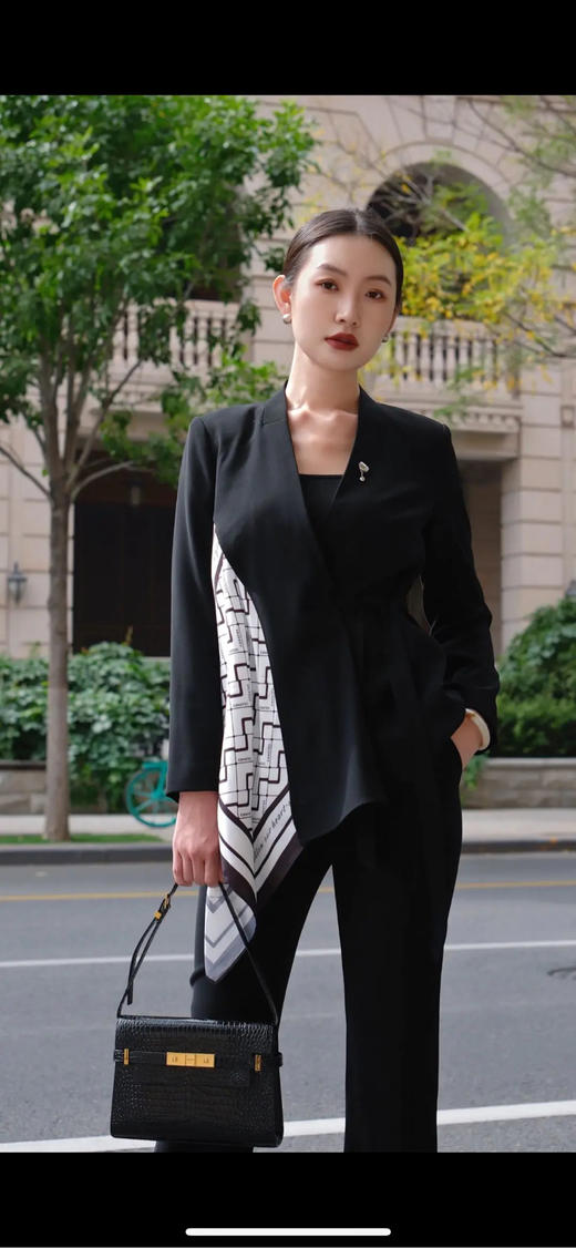 YSL Manhattan 曼哈顿 小号 鳄鱼纹 牛皮 单肩包 商品图3