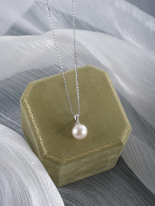 子佩集【月光柔情】银S925珍珠惜王妃套链【P3024】9mm珠双色吊球2601 商品图3