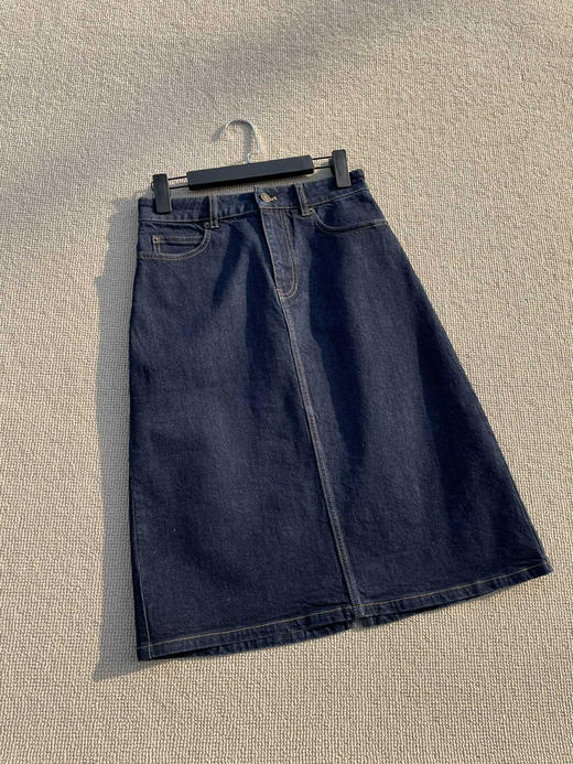 115-2 排他性独家圆正 小禾 新年系列 章仔棉弹牛仔面料  牛仔半身裙 商品图7