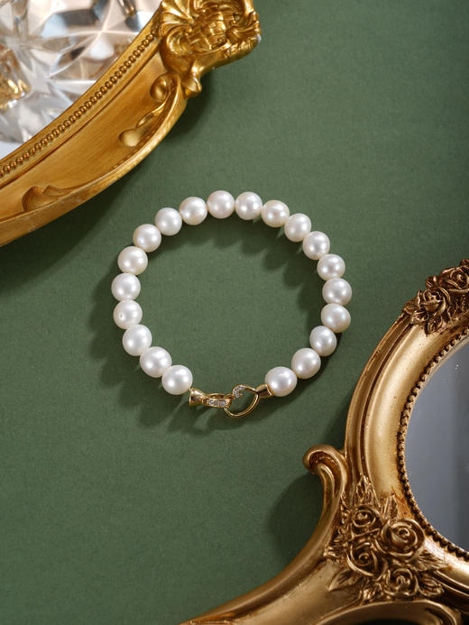 子佩集【谧光之境】珍珠惜王妃手链【ZZSL016】8.5mm珠镀金扣环2601 商品图4