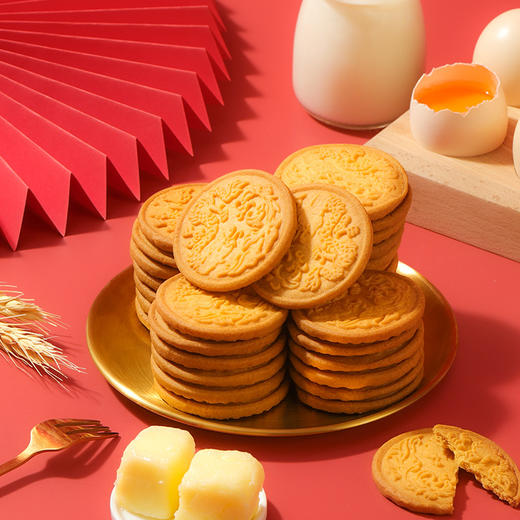 【年货送礼喜❗️八方来财饼干礼盒】龙凤双喜八方来财饼干礼盒，奶香浓郁口口酥脆，早餐代餐下午茶休闲小吃，马年新年送礼好物年货礼盒L 商品图2