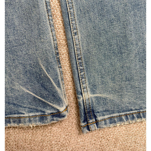 雕刻岁月 复古浅蓝绿色 微喇叭牛仔长裤edition同源面料 显瘦显腿长 商品图8