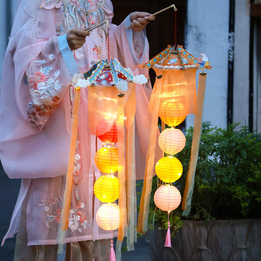 【盏盏小灯笼简单易做 浓浓氛围过佳节】马年灯笼手工DIY 2026新款创意古风宫灯新年元宵 儿童手提发光花灯 商品图0