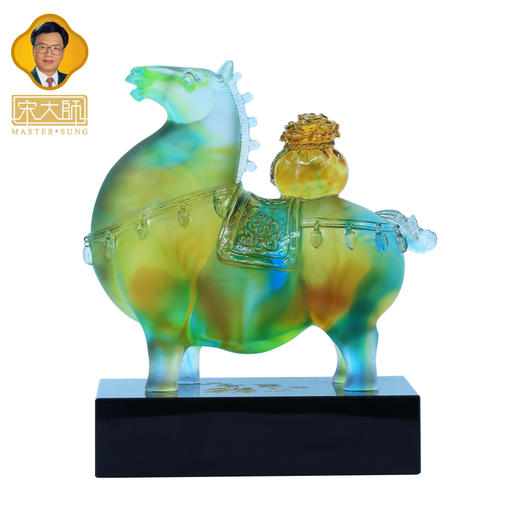 宋韶光大师2026新款马上有钱古法琉璃家居摆件办公室乔迁开业礼物 商品图5