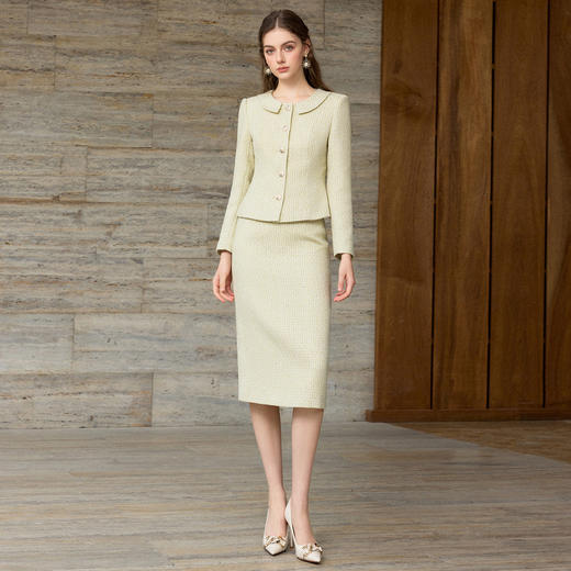 IWY/高级感小香风长袖西装套裙女气质减龄职业装珠宝设计师正装25CS881 商品图3