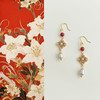 【新年耳环】复古新中式天然石串珠耳环 手工设计款国风油画感气质耳饰 商品缩略图3