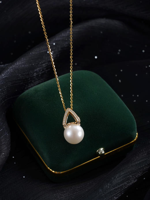 子佩集【绮梦芳华】银S925珍珠惜王妃套链【P2709】12mm珠双色三角2601 商品图9