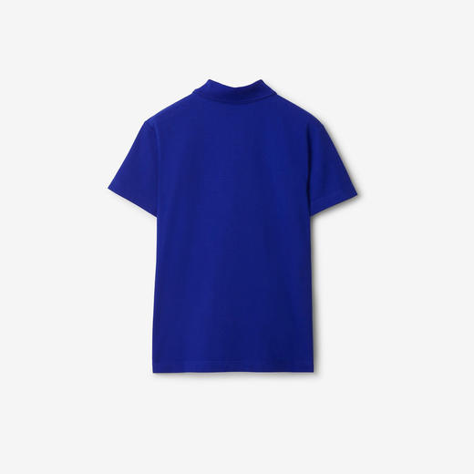 BURBERRY 巴宝莉 男士马术骑士徽标刺绣棉质短袖 Polo 衫 蓝色 8084936 B7323 商品图1