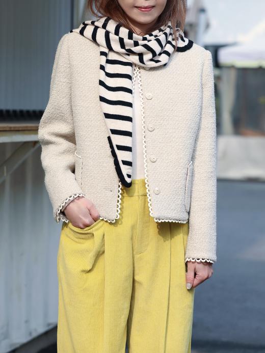 TYNVIE 波克莱波浪边贴口袋夹克 - 象牙白 商品图4