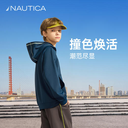 NAUTICA诺帝卡童装 加绒连帽卫衣NK341057 商品图7