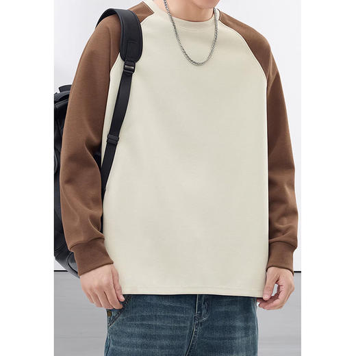 裁缝学苑MH08美式拼色插肩袖卫衣纸样男装新款加绒打底长袖T恤样板 商品图3