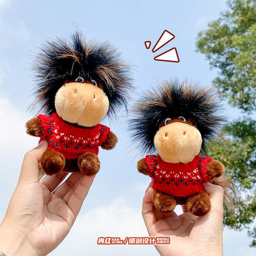 炸毛啦-爆炸头马毛绒匙扣-纪念日百货门店同款168593217 商品图0