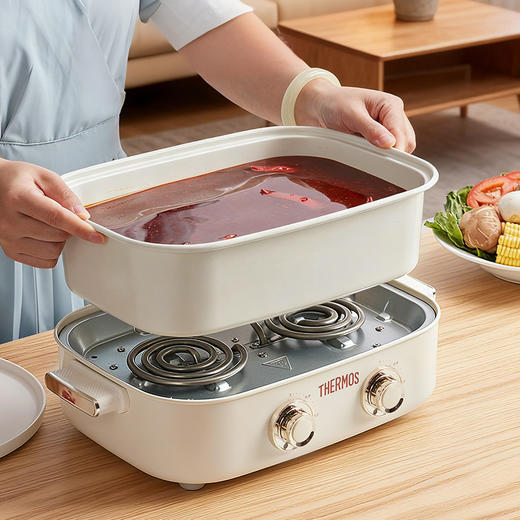 膳魔师多功能围炉煮茶器（多功能料理锅）香槟金1400W 商品图7