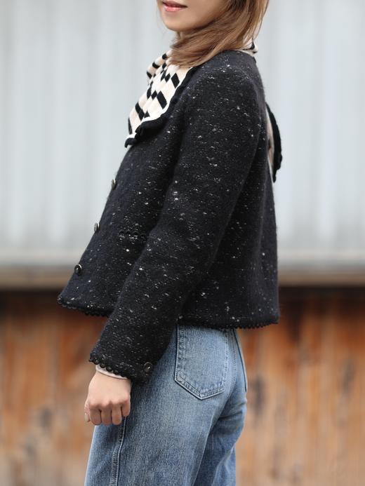 TYNVIE 波克莱波浪边贴口袋夹克 - 黑色 商品图14