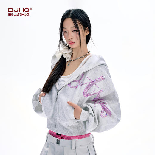 FTT Flythetruth 美式连帽卫衣女款春季2026新款灰色巨好看的外套 商品图2