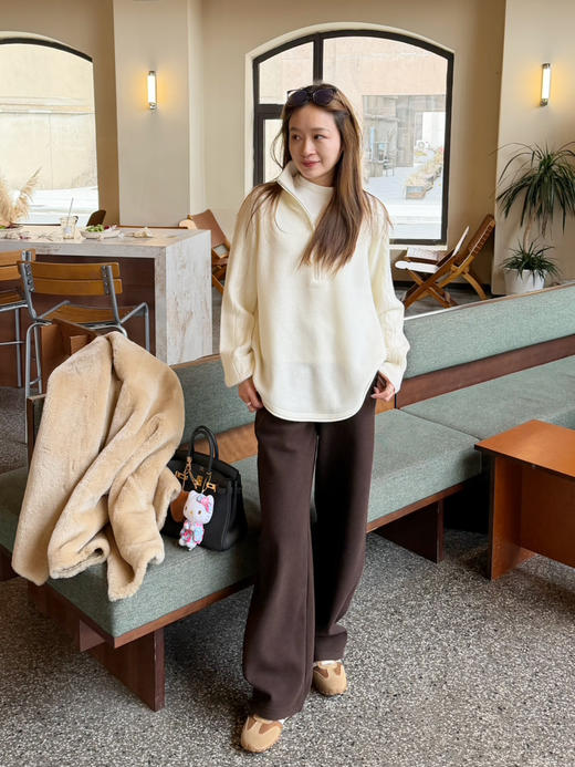 2601211   “一条过冬” 羊毛加绒 直筒裤 商品图5