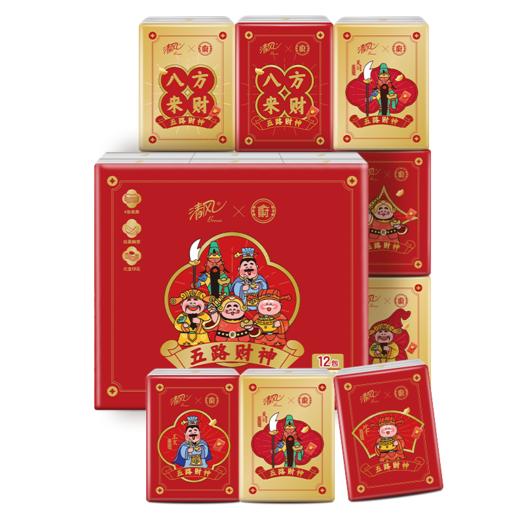 清风【福财北高峰联名】丝柔系列4层7张12包纸手帕 商品图7