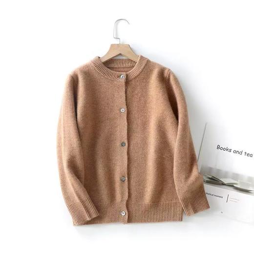 【随暖儿童羊毛针织开衫】中大童男女款羊毛针织开衫保暖外套纯色针织衫 商品图2