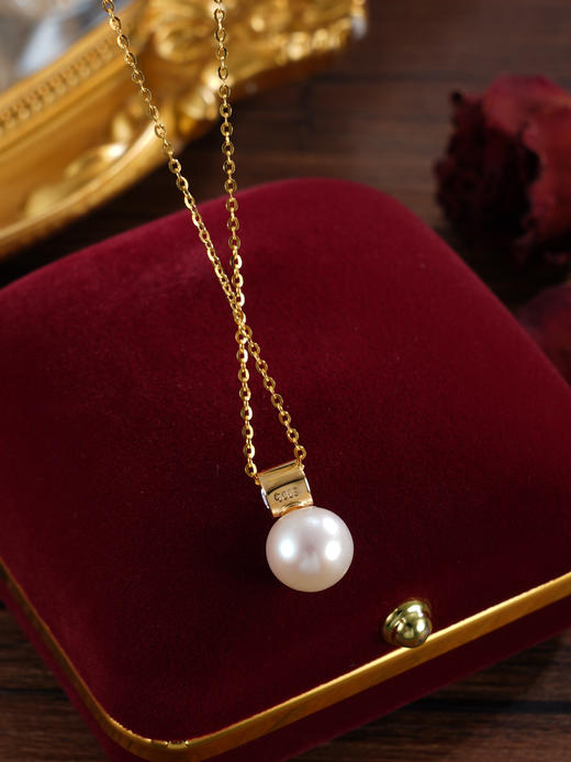 子佩集【珍情永驻】银S925珍珠惜王妃套链【P2669】9mm珠镀金星点2601 商品图4