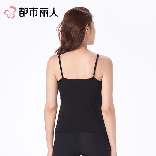 都市丽人背心无罩杯薄优可丝罗纹背心吊带背心基础简约背心LVCAA1 商品图2