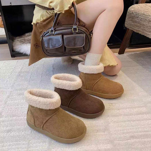 保暖加厚卷边毛茸茸雪地靴-纪念日百货门店同款167746904 商品图0