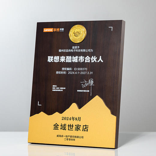 木质奖牌定制企业荣誉证书奖杯商务表彰金属奖章订制商会员大奖牌 商品图8