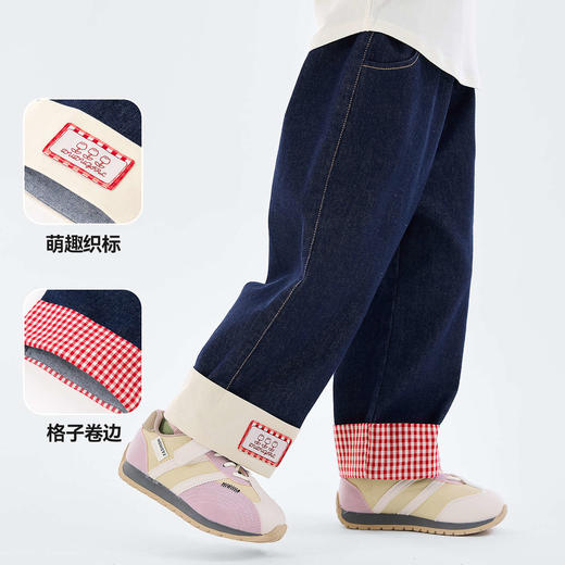 嘟嘟家女童牛仔裤春季新款女孩裤子洋气女宝休闲裤宝宝阔腿裤春装C6AKZ127 商品图3