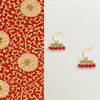 【赤红流苏耳坠】复古新中式天然石串珠耳环 手工设计款国风油画感气质耳饰 商品缩略图2