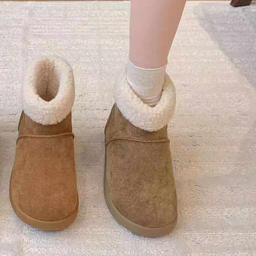 保暖加厚卷边毛茸茸雪地靴-纪念日百货门店同款167746904 商品图3