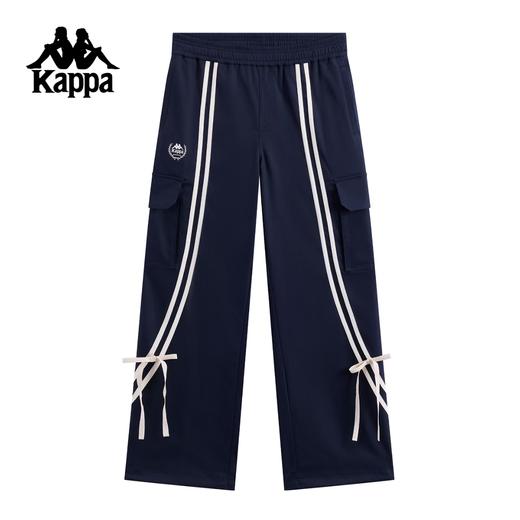 【春上新】【8折】6楼卡帕Kappa运动长裤女新款条纹蝴蝶结宽松阔腿裤工装长裤K0G22AX01吊牌价699现价559 商品图2