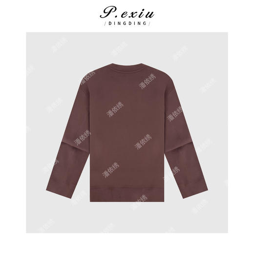 04-2潘依绣丁丁宠粉小众设计感V领长袖卫衣T恤Q97389 商品图1