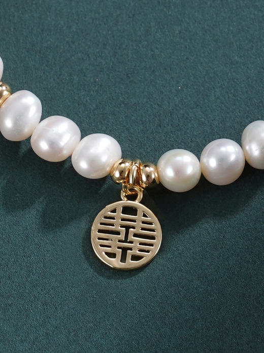 子佩集【福喜相伴】珍珠惜王妃手链【ZZSL019】5.5*7mm珠镀金福喜多规格2601 商品图9