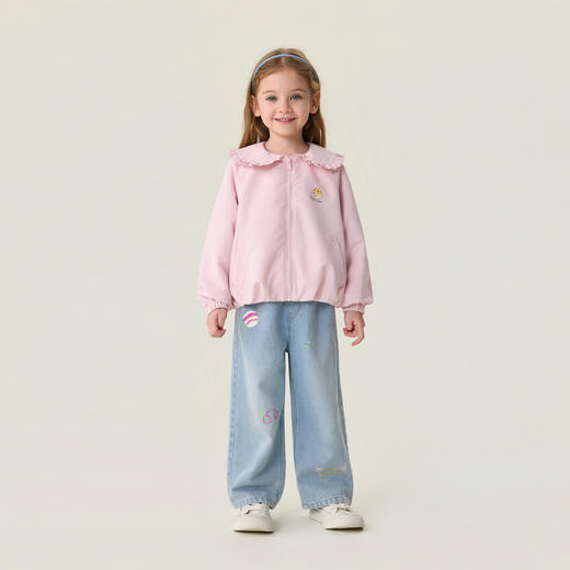 马克珍妮童话世界女童纯棉牛仔阔腿裤2026年春装新款560099 商品图2