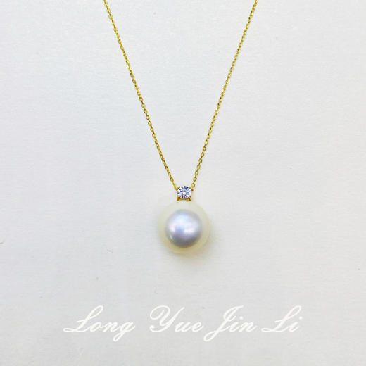 18K珍珠吊坠（海水澳白）；14mm 商品图0