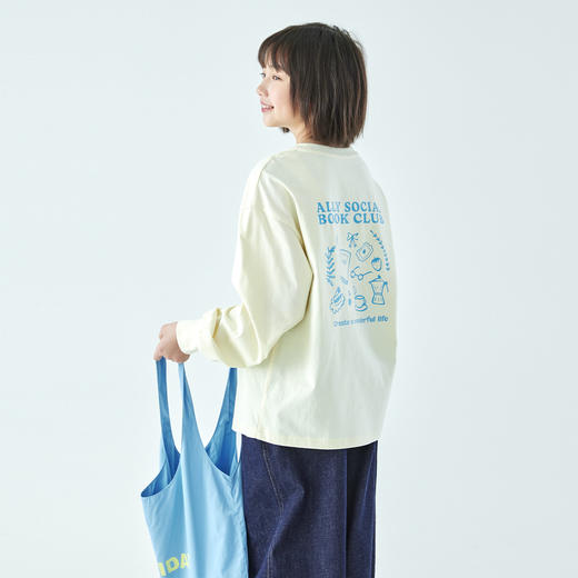 棵初26年春季新款亲子中大女童前后趣味印花长袖T恤纯棉宽松上衣 商品图4