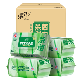 清风御本草杀菌湿巾 80片*4包