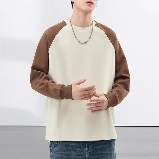 裁缝学苑MH08美式拼色插肩袖卫衣纸样男装新款加绒打底长袖T恤样板 商品图2