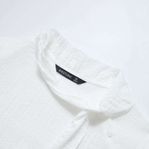 西遇法式条纹绑带长袖衬衫女2026年春季新款设计感薄款通勤上衣10160010 商品图5