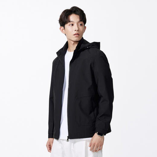 GXG男装秋季时尚抽绳简约百搭舒适男款户外休闲防风连帽夹克K&C 商品图4