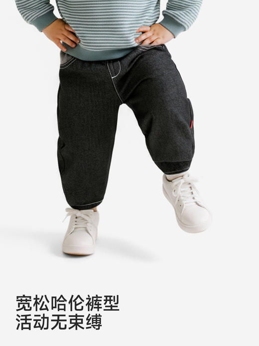 英氏童装长裤男童裤子春夏黑色牛仔裤新款儿童休闲裤YRKCJ1S005A 商品图1