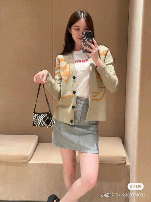 115-4原价680 极限亏清无退换 BB战马骑士 对比撞色 特种纱线开衫 蓝色肩线 自留L 商品图10