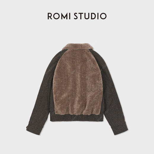 ROMI STUDIO“羊毛摇粒绒”温润质感短款廓形插肩袖外套 RWCWWG6989 商品图1