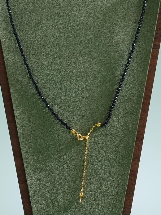 子佩集【深海絮语】银S925珍珠惜王妃项链【ZZXL001】2mm黑珠14-17mm扁珠巴洛克双色2601 商品图12