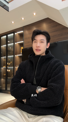 WY1509SDSA男士秋冬新款痞帅男装简约时尚斜纹半拉链连帽卫衣百搭宽松