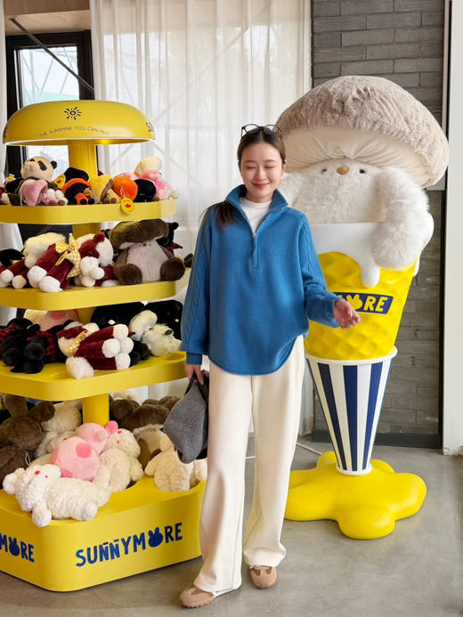 2601214    美丽奴 半拉链立领 套头 毛衣 商品图11